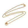Golden Plated Brass Initial Pendant Necklaces NJEW-JN03299-02-3