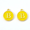 Golden Plated Alloy Enamel Charms ENAM-S118-09B-2