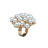 Round Plastic Imitation Pearl Finger Rings XJ9794-4
