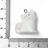Flocky Opaque Resin Pendants LS-RESI-G105-04H-3