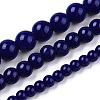 Opaque Solid Color Glass Beads Strands LS-GLAA-T032-P8mm-03-4