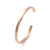 Ion Plating(IP) 304 Stainless Steel Cuff Bangles STAS-I110-10-4mm-RG-1