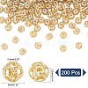   200Pcs Hollow Brass Spacer Beads KK-PH0005-83-2