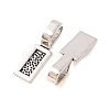 Tibetan Style Alloy Glue-on Flat Pad Bails TIBE-4710-AS-NR-2