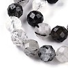 Natural Tourmalinated Quartz Beads Strands G-S345-8mm-30-4