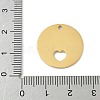 304 Stainless Steel Pendants STAS-D365-06G-3