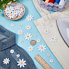 80Pcs 4 Styles Flower Polyester Embroidery Cloth Iron On/Sew On Patches DIY-FG0008-09-4