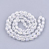 Electroplated Glass Beads Strands EGLA-T015-02A-11-2