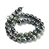 Electroplated Natural Fire Crackle Agate Round Beads Strands G-G0006-A02-04-3
