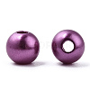 Spray Painted ABS Plastic Imitation Pearl Beads OACR-T015-05A-11-1