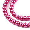 Baking Paint Pearlized Glass Pearl Round Bead Strands X-HY-Q003-6mm-10-2