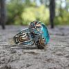 Oval Alloy with Glass Finger Rings FS-WG0E890-01-4