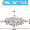 Flower Glitter Glass Hotfix Rhinestone FIND-WH0050-29A-2