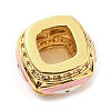 Rack Plating Brass Micro Pave Cubic Zirconia Evil Eye European Beads with Enamel KK-M247-34G-04-2