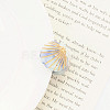 Cellulose Acetate(Resin) Shell Shape Hair Claw Clips OHAR-PW0003-029B-1