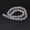 Electroplated Natural Quartz Crystal Beads Strands G-K285-10-8mm-2