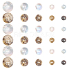 100Pcs 5 Styles Natural Shell Buttons BUTT-CY0001-29-7