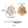 Light Gold Plated Alloy Enamel Pendants ENAM-YW0002-20A-5