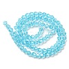 Transparent Electroplate Glass Beads Strands GLAA-F029-3mm-C20-2