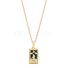 Brass with Cubic Zirconia Pendants Necklaces NJEW-LP0001-45E-G-1
