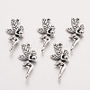 Tibetan Style Alloy Fairy Pendant Rhinestone Settings X-TIBEP-Q043-350-RS-2