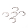 201 Stainless Steel 2-Loop Link Charms X-STAS-N090-LA039-P-4