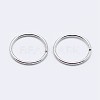 Anti-Tarnish Rhodium Plated 925 Sterling Silver Saw Cut Open Jump Rings STER-F036-02P-1x8mm-2