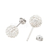 Gifts for Her Valentines Day 925 Sterling Silver Austrian Crystal Rhinestone Ball Stud Earrings for Girl Q286H011-2