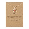 Moon & Star Alloy Rhinestone Birth Stone Pendant Necklaces WG0039E-01-2