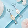 Natural Shell Dangle Earrings EJEW-JE05441-01-2