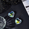 2Pcs Glass Heart Pendant Decorations AJEW-BBC0002-30A-4