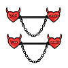 304 Stainless Steel Nipple Rings WG03B2E-08-1