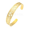 304 Stainless Steel Triquetra/Trinity Knot Hollow Open Cuff Bangles BJEW-S154-02G-1