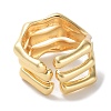 Brass Open Cuff Rings for Women RJEW-E292-25G-3