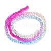 Transparent Painted Glass Beads Strands X1-DGLA-A034-T1mm-A14-5