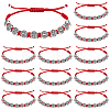 24Pcs Alloy Oval with St. Benedict & Cross Beads Bracelets BJEW-GO0001-23-1