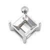 304 Stainless Steel Rhinestone Claw Settings STAS-U042-03B-P-1