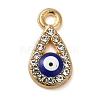 Alloy Enamel Rhinestone Glass Pendants ENAM-U003-02G-09-1
