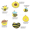 14Pcs 7 Styles Bees Theme Alloy Enamel Pandants FIND-FP0002-83-7