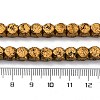Electroplated Natural Lava Rock Beads Strands G-A256-C01-01C-4