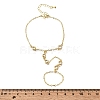 Brass Micro Pave Cubic Zirconia Mittens Bracelets BJEW-C156-01G-04-5