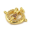Mother's Day Real 18K Gold Plated Rack Plating Brass Micro Pave Cubic Zirconia Pendants KK-R153-06G-2