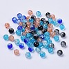 5 Colors Spray Painted & Baking Painted Crackle Glass Beads CCG-X0010-11-8mm-2