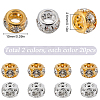 40Pcs 2 Colors Brass Spacer Beads KK-SC0003-97-2