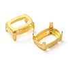 Rectangle Brass Sew on Prong Settings KK-N0084-A05-10x14G-1