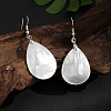 Teardrop Brass Natural Shell Teardrop Dangle Earrings FS-WG8278B-01-3