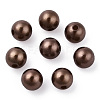 Spray Painted ABS Plastic Imitation Pearl Beads OACR-T015-05B-04-3