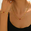 Elegant Vintage Casual Brass Bracelets & Necklaces Set for Women IS1199-3