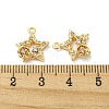 Brass Micro Pave Clear Cubic Zirconia Charms KK-H460-18G-3