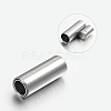 304 Stainless Steel Magnetic Clasps with Glue-in Ends STAS-L131-03-1